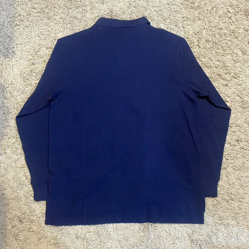 NWT Polo Ralph Lauren Mens‎ Navy Pullover Sweatshirt M Preppy Vintage Collared
